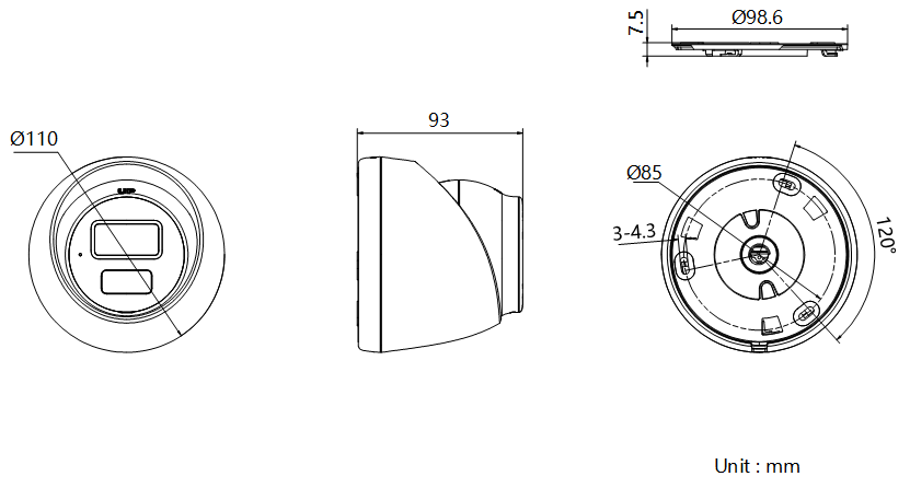 DS-2CD2345C(D)V4-I產(chǎn)品尺寸