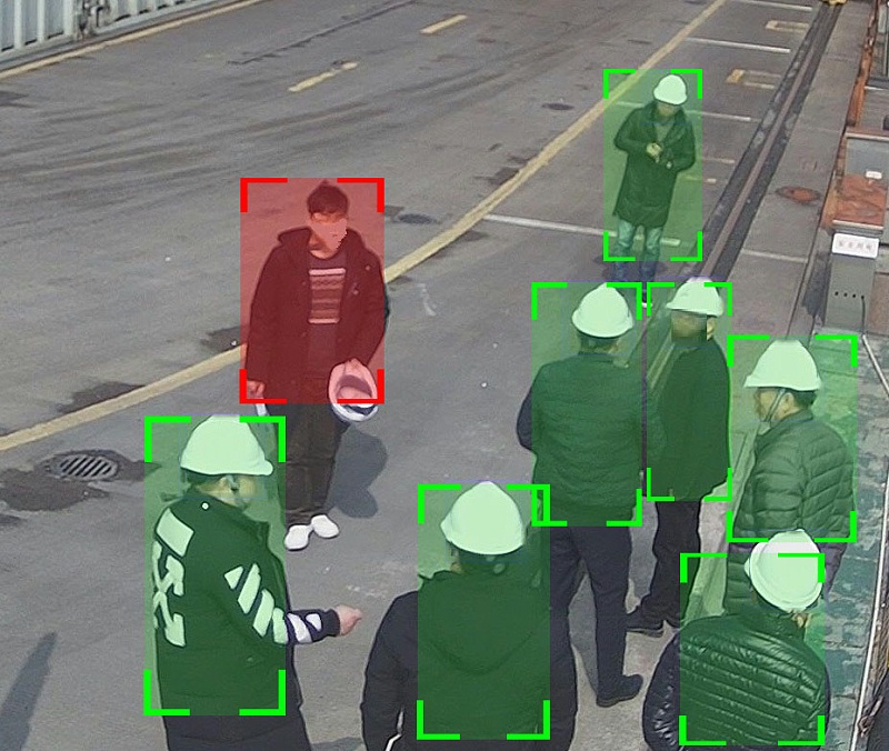 安全帽識(shí)別應(yīng)用效果